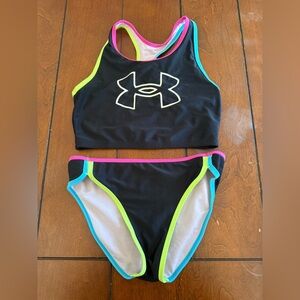 Under Armour Black Bikini Set with Neon Accents